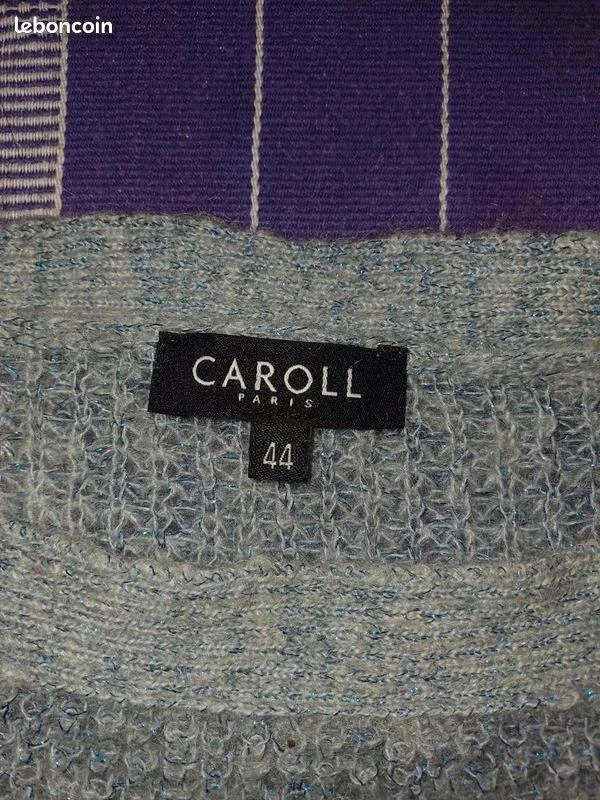 Light blue sweater with metallic film, Caroll brand, size 44 – photo 8